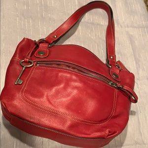 Lovely Red Fossil shoulder bag
